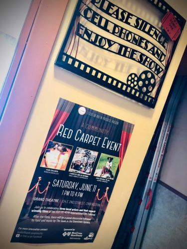A poster with information about the Red Carpet Event hosted by Alluma.