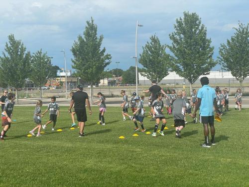 MN United soccer clinic with UHL and Blue Cross
